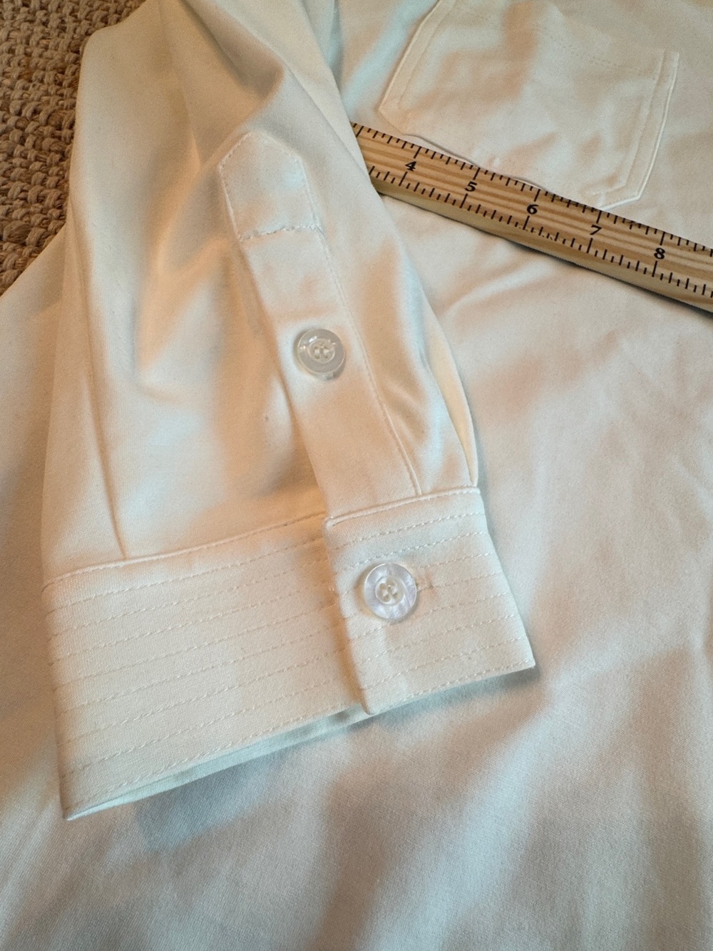 SSYS Emilia Collared Front Pocket Top Ivory Small NWOT - Picture 8 of 8